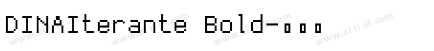 DINAIterante Bold字体转换